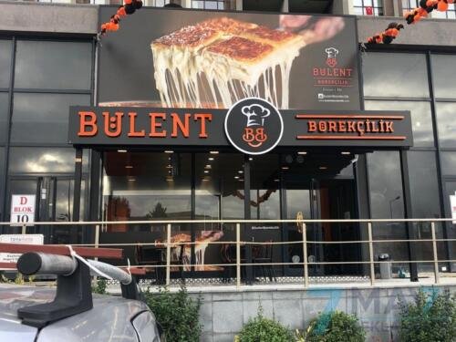 Bülent Börekçilik Dış Cephe GiydirmeKutu Harf Tabela