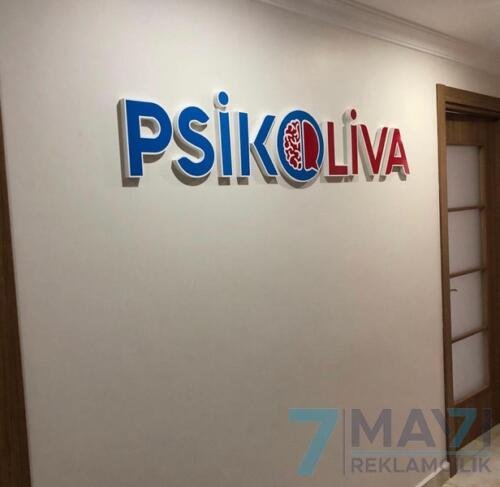Psikoliva Işıklı Pleksi Tabela